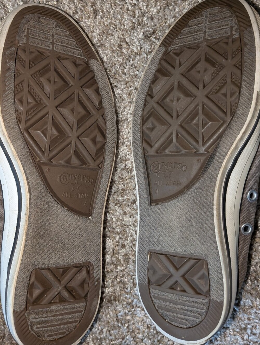 Converse Low Top Canvas Sneakers in Gray and White - Picture 4 of 4
